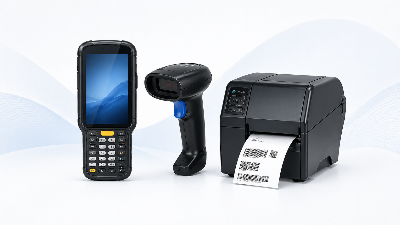 Επαγγελματικός εξοπλισμός barcode και AIDC με PDA scanner και barcode printer